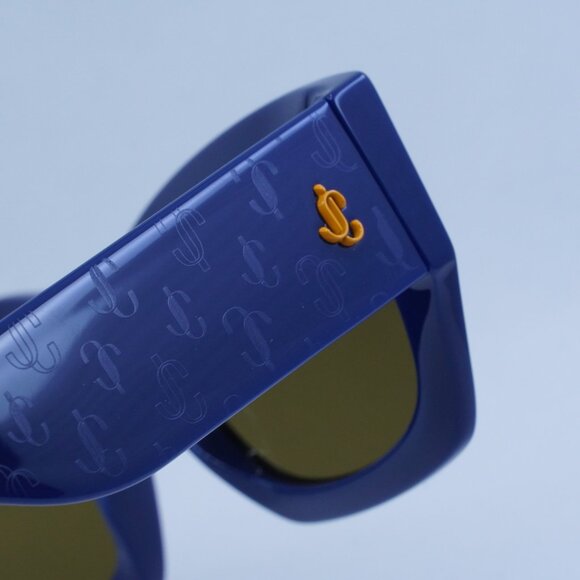 Jimmy Choo CAMI/S 0PJP 70 Sunglasses Blue Square Frame, Brown Lenses - Picture 11 of 12